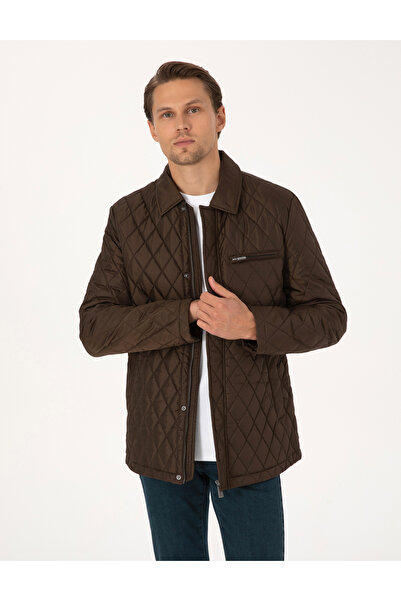 Pierre Cardin Kahverengi Gömlek Yaka Mont 50313920-VR029