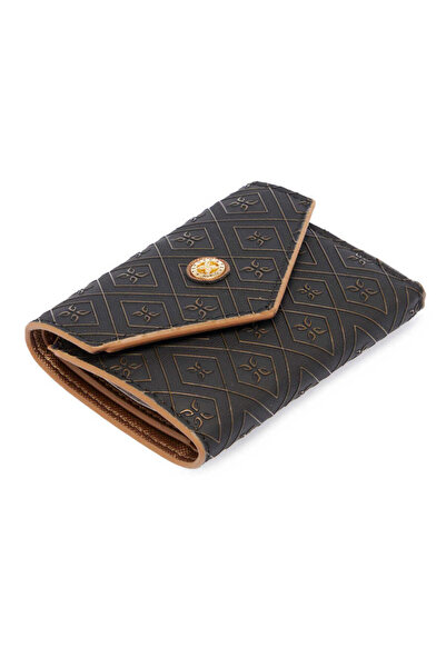 Tergan Bronz Print Kadın Cüzdan - S1CB00055814-R7P
