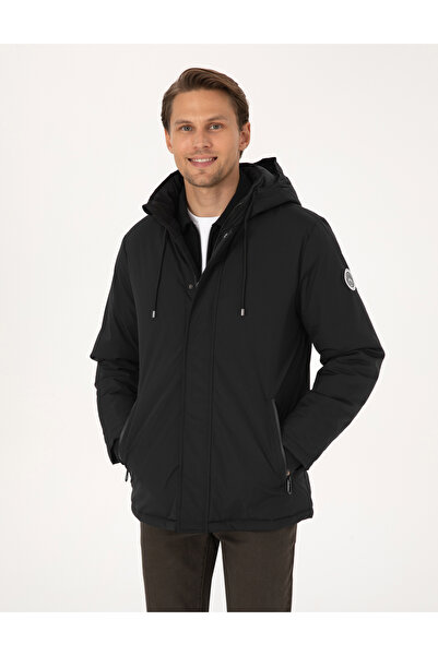 Pierre Cardin Siyah Kapüşonlu Mont 50313983-VR046