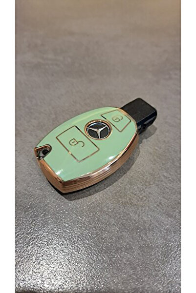 OEM Husă cheie verde 2 butoane pentru Mercedes (A, B, C, E, Clasa R, GLS, GLA, GLK, GLC, CLS, CLA, AMG)
