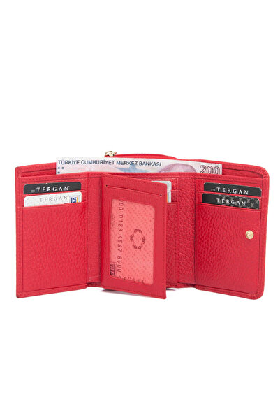 Tergan Red Genuine Leather Women's Wallet - S1Cb00005798-B68