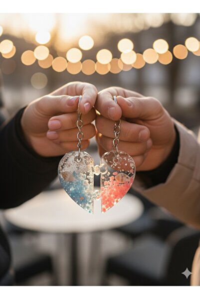 SAYILI COLLECTION Sevgili Ve Çift Anahtarlığı Birbirine Geçmeli Ikili Hediye ...