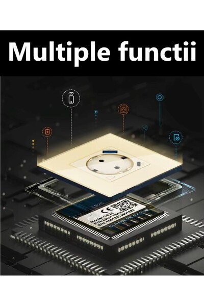 OEM Smart Socket, USB+USB C, 16A, Wi-Fi, Tuya/Smart Life, Alexa/Google Assistant Compatible, White