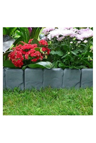 SGTT Set of 10 decorative borders for garden boundaries, stone imitation, 25x23 cm, length 2.5 m