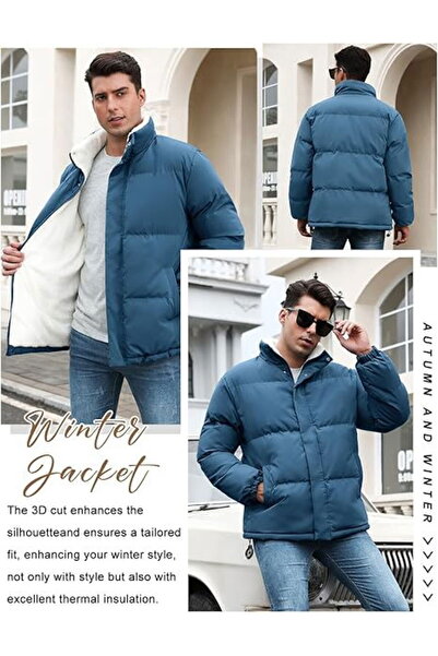 OEM Jachetă de iarnă bărbătească cu blană, mărimea XL