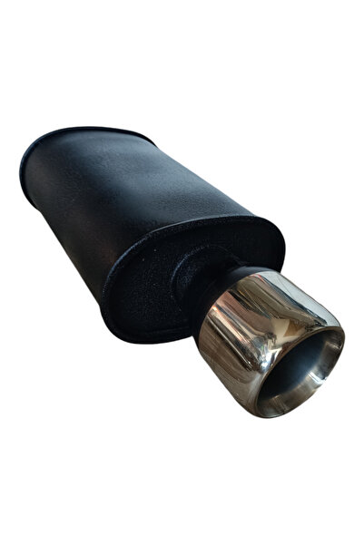 Universal sports muffler with 1 round outlet