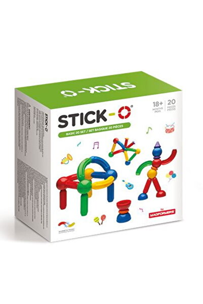 Clicstoys Stick-O Magnet Game, 20-Piece Basic Set