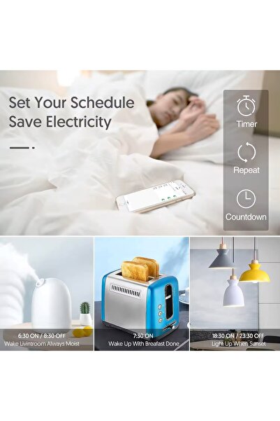 OEM Priza smart, 16A, App Tuya/Smart Life, Monitorizare consum, Compatibil Alexa/Google Assistant, Alb