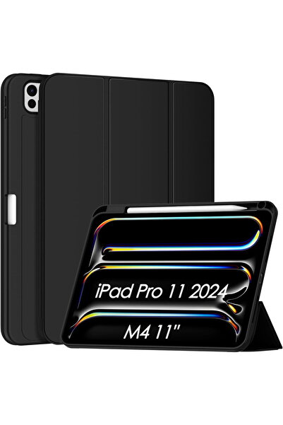 OEM IPad Pro 11 inch M4 2024 Case, with Pencil Holder, Full Back, with Auto Wake Sleep-Black