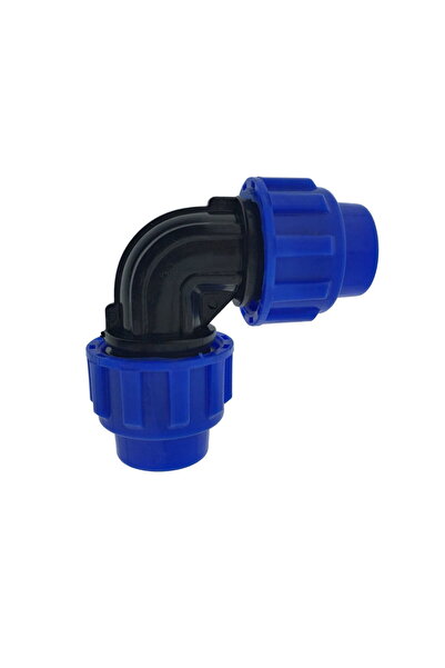 OEM PEHD hydraulic connection elbow 20mm, 90 degree connector, double nut, pr...