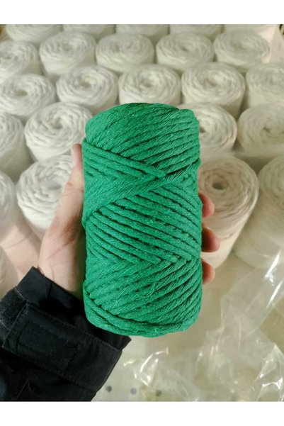Bevella Macrame Cord Macrame scanabilă 10 kg 250 gr 40 bucăți Benet. Verde
