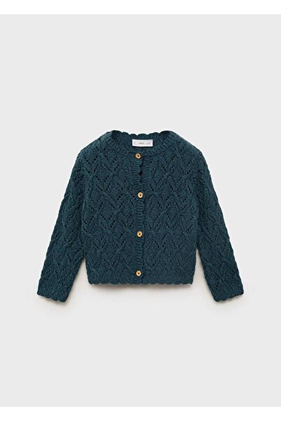 MANGO Baby İşlemeli triko hırka