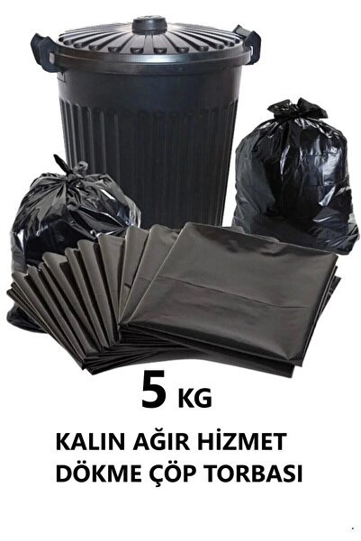 EFTAPLAST 80*110 BATTAL BOY ENDÜSTRİYEL TİP KALIN ÇÖP POŞETİ 5 KG