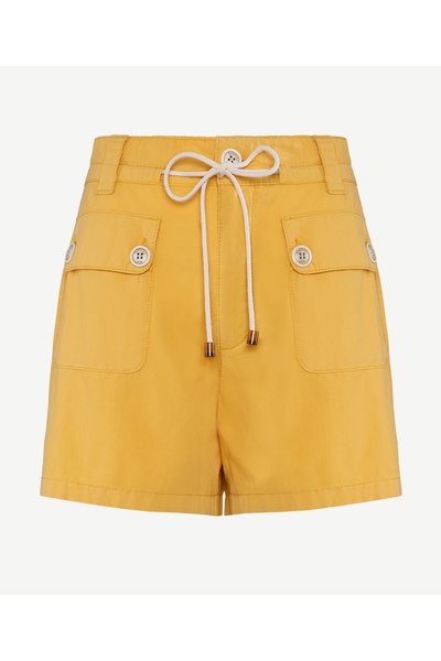 Yargıcı Cep Detaylı Denim Bermuda