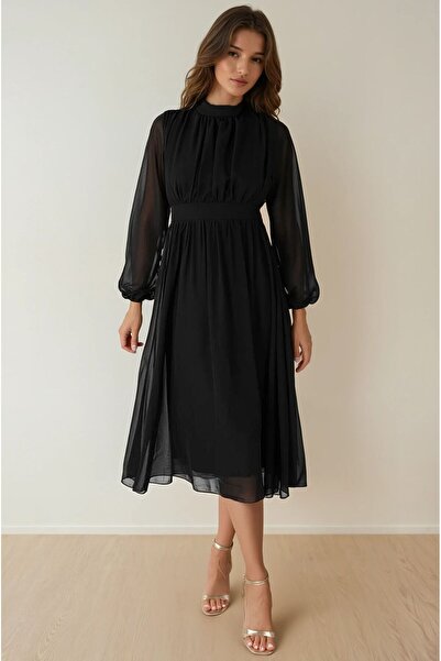 OLSAMODA ROCHIE DE FEMEI, CU GĂLĂ PĂLĂRIE, DETAIL DE PLIURI, CU INTERIOR, LUN...