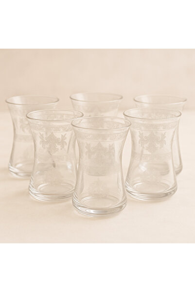 esdekor Bohemia Crystal Tulip Shape Crystal Glass 6-Piece Tea Cup Set Height ...