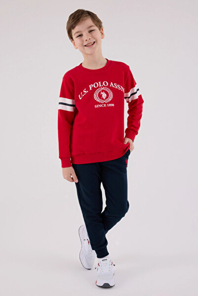 U.S. Polo Assn. Boy's Red Tracksuit Set