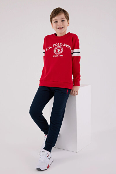 U.S. Polo Assn. Boy's Red Tracksuit Set