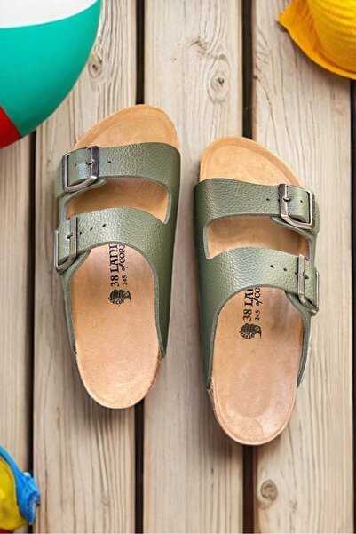 Land of Cork Παντόφλες από γνήσιο δέρμα με ανατομική σόλα από φελλό