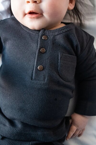 Lovedbaby Baby pajamas set, 2pcs, 100% hypoallergenic cotton – GOTS certified, Coal, 0-12 months