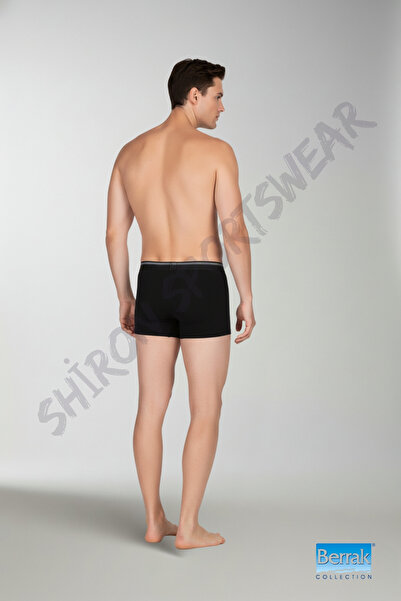 Shiron Sportswear&Company Ανδρικό σετ ελαστικό ύφασμα μποξεράκια μαύρα 3% βαμβάκι - 95% βαμβάκι - εσώρουχα BERRAK / 1097