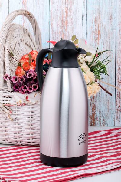 Wonder 2.5 Lt Stainless Steel Thermos - Picnic, Camping, Office Tea Coffee Blue Ckr2036