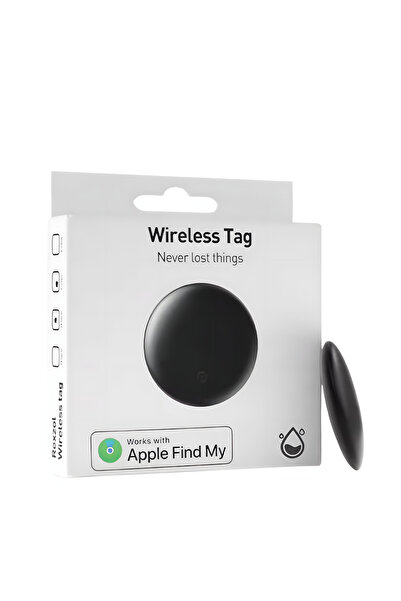 Nerele Mini GPS Tracker, Airtag, Apple Find My Compatible, Bluetooth, iOS Notifications, 1 Year Battery Life, Black
