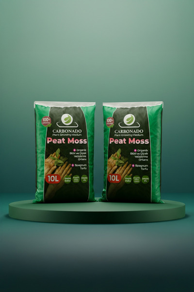 Carbonado Peat Moss 10L x2 | Organik Saksı Toprağı | Yüksek Su Tutan Torf | A...