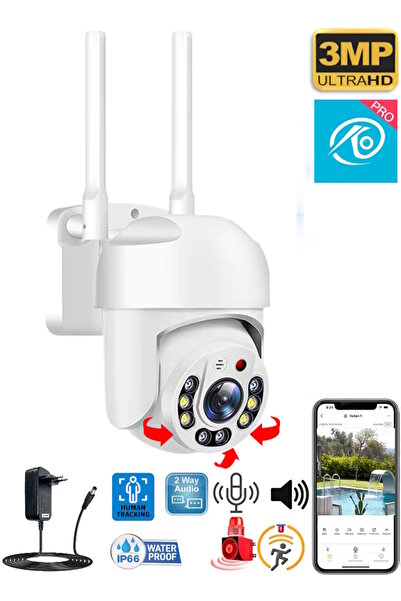 O-KAM 3031PRO Tek Kamera 3MP Hareketli Wifi Akıllı Kamera , Yapay Zeka, Gece ...