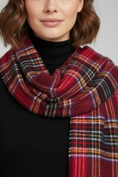 FRESCO SCARFS Soft Textured Colorful Square Patterned Scarf Shawl Shoulder Shawl