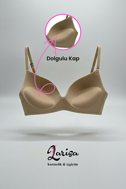 LALA İÇGİYİM Toparlayıcı Balensiz Dolgulu Straplez Lotus 3lü Sütyen Takımı Sütyen Seti(Siyah Beyaz Krem Sütyen)