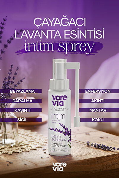 Vorevia Genital Bölge , Koku, Akıntı, Sıkılaştırıcı Intim Bakım Spreyi 30ml