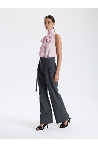 BAQA Belted Wide Leg Pants