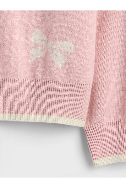 GAP Kız Bebek Pembe Intarsia Kazak