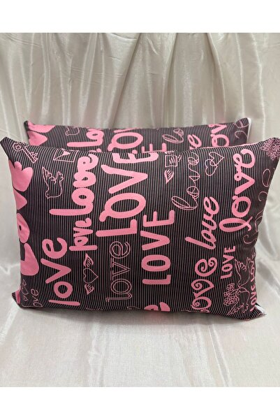 Belsina Home Model de dragoste |   Cu fermoar |   2 bucăți 50x70 cm husă de p...