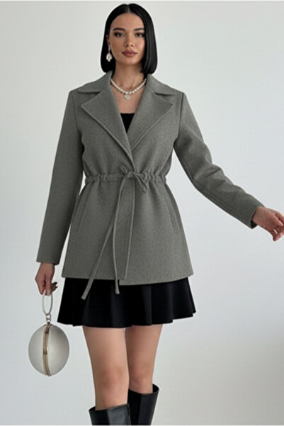 ALFUDO Moda Collection Gray Tie-Dye Detailed Comfortable Fit Cashmere Cardiga...