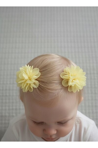 Toka Delisi Saçsız Bebek Tokası, İkili Sevimli Saç Acıtmayan Tüllü Kurdeleli ...