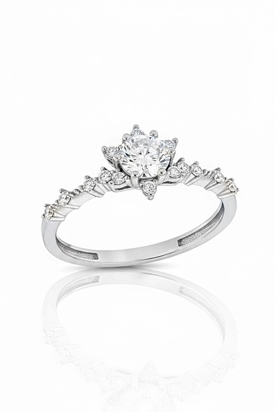 Çgk Çiğdem Gürel Kuyumculuk 8 Ayar Altın Lotus Çiçeği Tektaş Yüzük – Kadın, I...