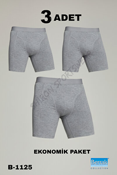 Shiron Sportswear&Company 3-пакет сірих чоловічих довгих боксерів з еластаном...