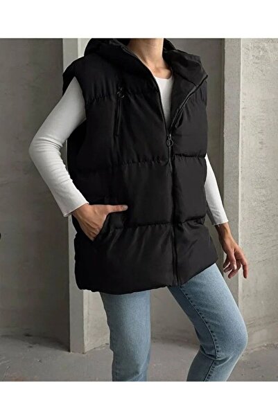 MontClup Women's Puffer Vest Regular Fit Oversized