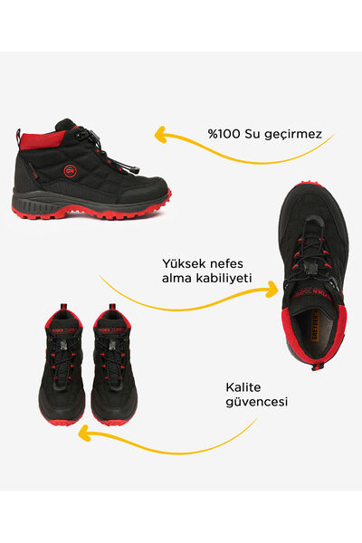 Greyder Erkek Çocuk Siyah Kırmızı Su Geçirmez Outdoor Bot 5K5GB00170