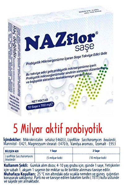 Naz Pharma Nazflor 10 Saşe ( 1 KUTU ) 5 milyar aktif probiyotik