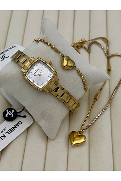 Daniel Klein Orijinal Kadın Kol Saati 2 Yıl Garantili Çelik Kolye Ve Bileklik Seti dkbyn03