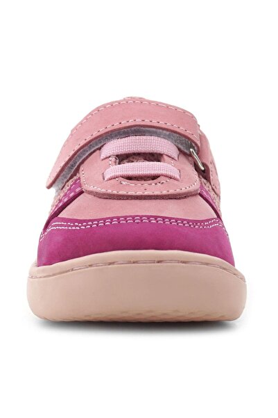 Rakerplus Bob Genuine Leather Pink Barefoot Velcro Elastic Baby Sneaker Shoes
