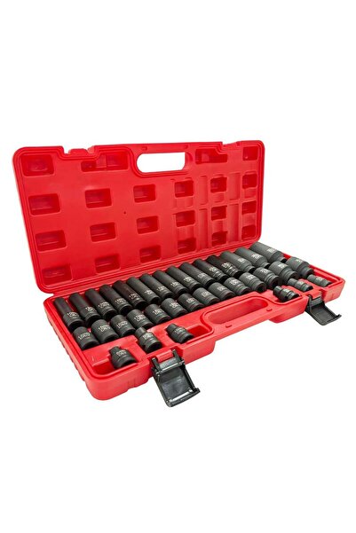 TAKPOWER 1/2 Altı Köşe Uzun ve Kısa Havalı Lokma Takımı 35 Parça