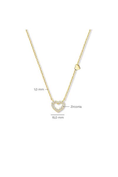 Hepimitu İkili Kalp Altın Kolye