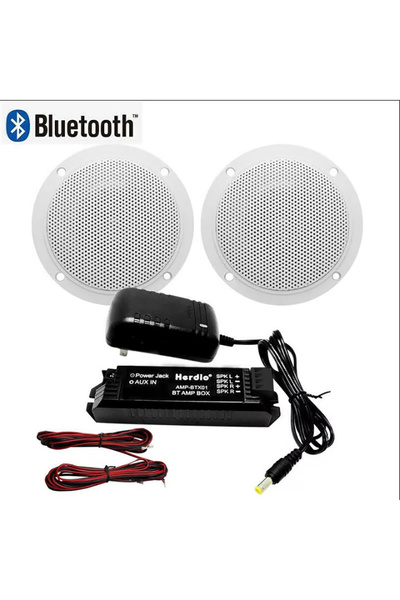 Choice مجموعة مكبرات الصوت مقاس 4 بوصات بمقبس أمريكي من Herdio، مكبر صوت مدمج مقاوم للماء من الفئة الرقمية، متوافق مع البلوتوث