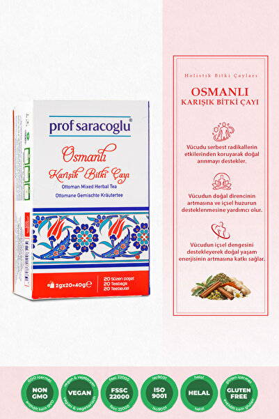 prof saracoğlu Osmanlı Karışık Bitki Çayı 20'li