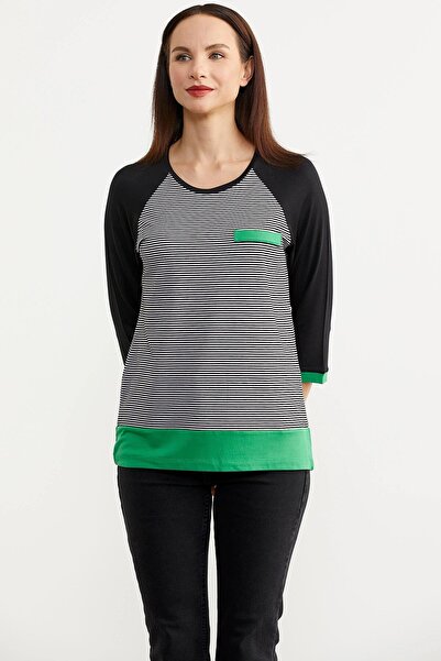 Sementa 75981 Uzun Kol Çizgili Tunik Tshirt