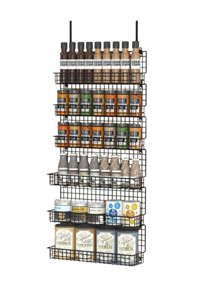 Generic انقر لرؤية العرض الكامل لرف التوابل المعلق المكون من 6 طبقات فوق الباب